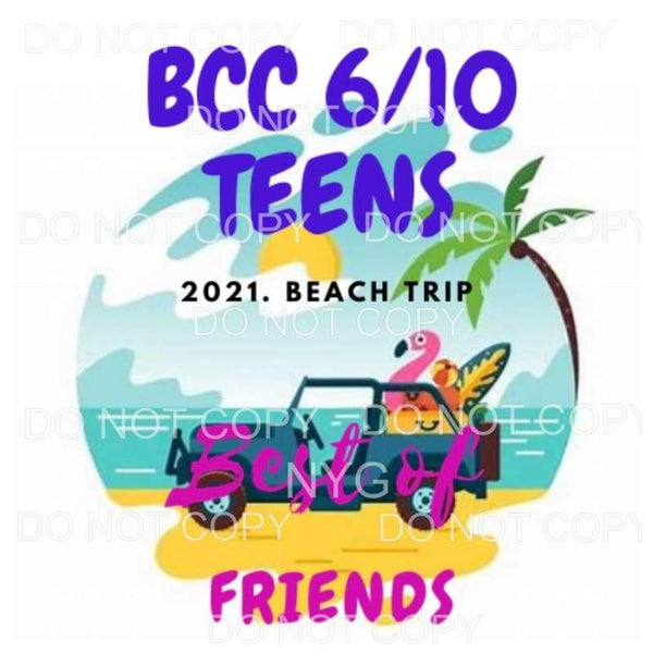 Custom Beach Trip Sublimation transfers - Heat Transfer