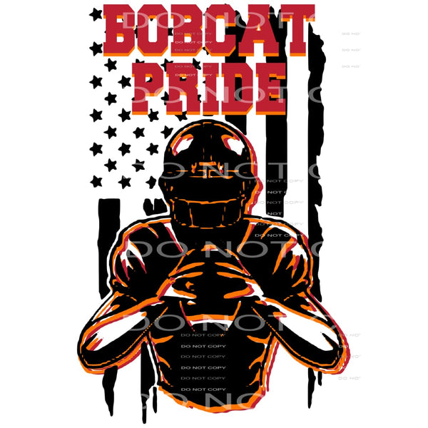 Custom Bobcat Pride Flag orange and red Sublimation 