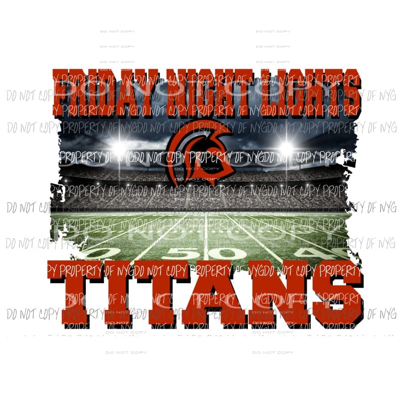 martodesigns CUSTOM FRIDAY NIGHT LIGHTS TITANS RED YOU