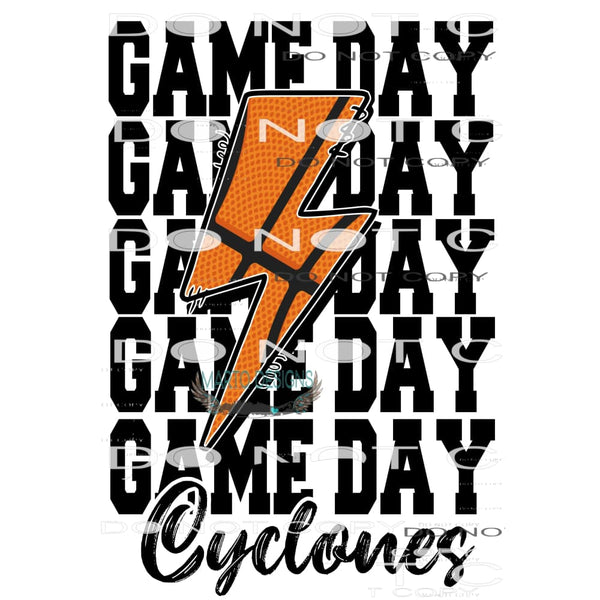 Custom Game Day Basketball # 2098 Sublimation transfers - 