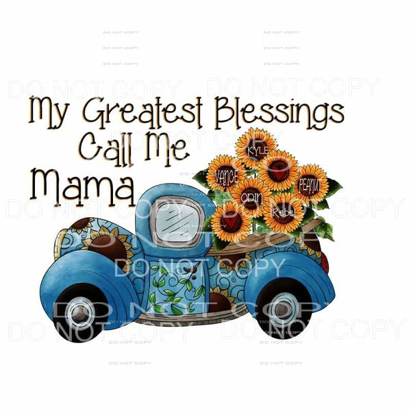 CUSTOM greatest blessings sunflower truck Put info in the 