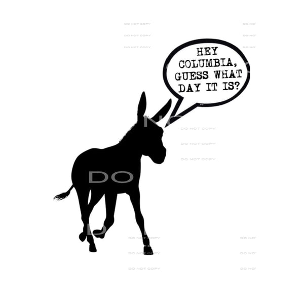 Custom hey colombia mule # 6644 Sublimation transfers - Heat