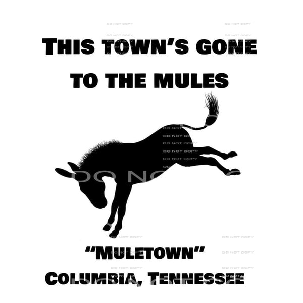 Custom Mule design # 44991 Sublimation transfers - Heat