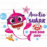 CUSTOM NAME Shark PICK COLOR AND NAME IN NOTES Sublimation transfers Heat Transfer