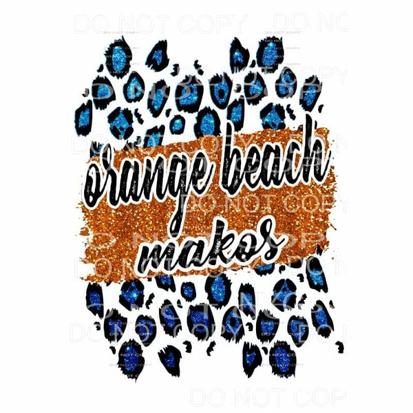 Custom makos sharks leopard blue and orange # 333 