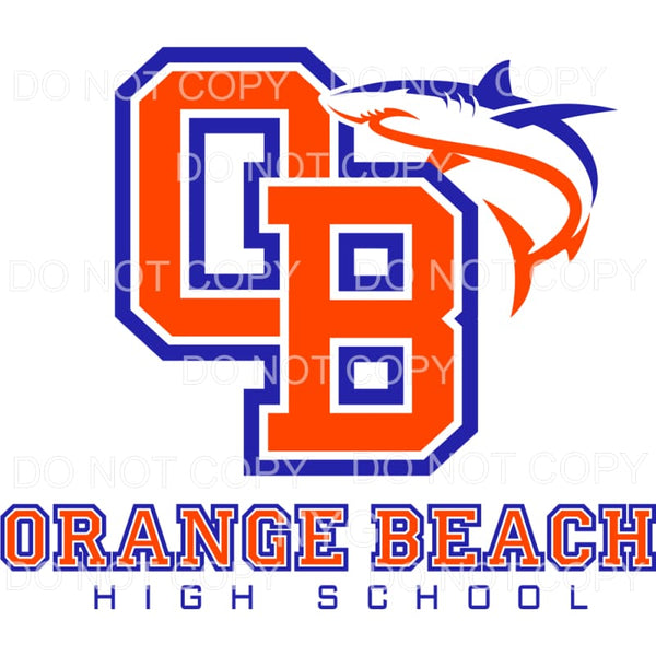 Custom Orange Beach Sharks # 340 Sublimation transfers - 