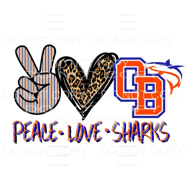 Custom Peace Love makos # 339 Sublimation transfers - Heat 