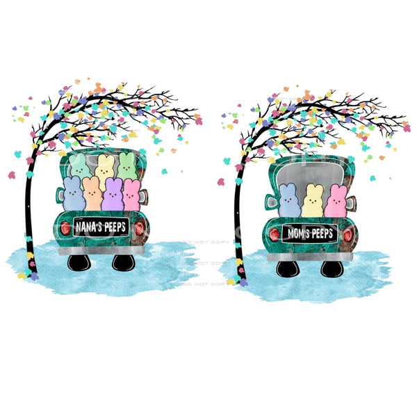 CUSTOM peeps Truck Mama - Mimi - Mom - Nana names in drop