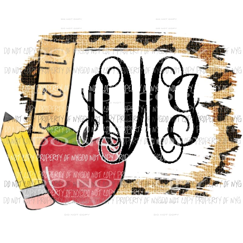 martodesigns - Custom Teacher Monogram school add name