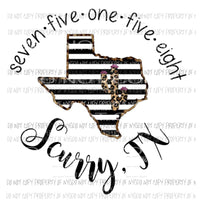 Custom zip code with state add in notes Sublimation transfers Heat Transfer