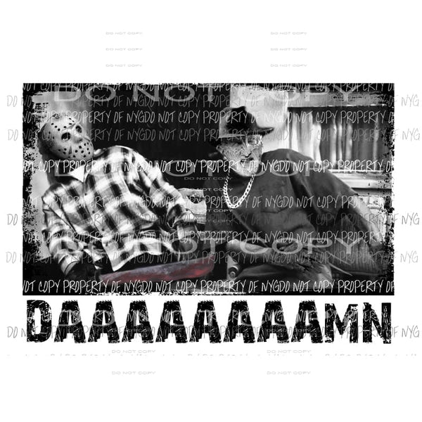 DAAAAAAAMN Freddie Jason Horror Movies Sublimation transfers Heat Transfer
