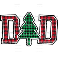 DAD #1 buffalo plaid Sublimation transfers Heat Transfer