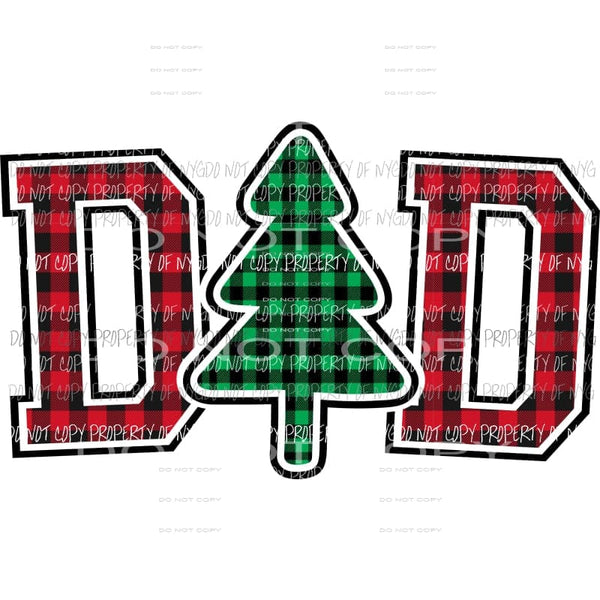 DAD #1 buffalo plaid Sublimation transfers Heat Transfer