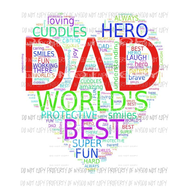 DAD Heart Sublimation transfers Heat Transfer