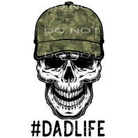 dad life skull camo #6176 Sublimation transfers - Heat 