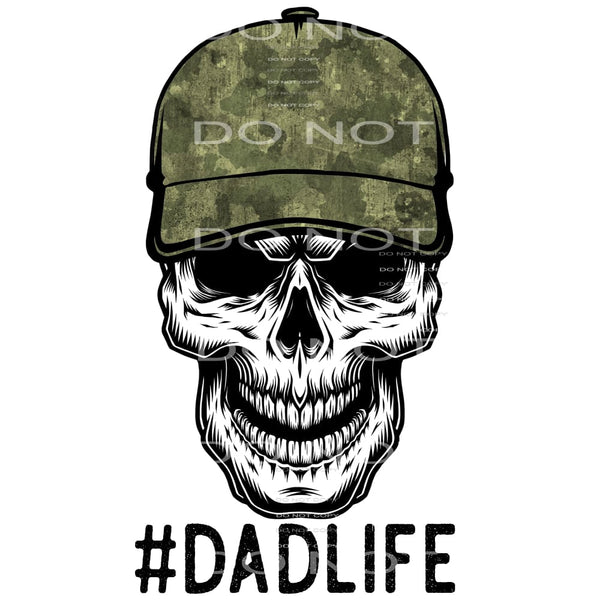 dad life skull camo #6176 Sublimation transfers - Heat 
