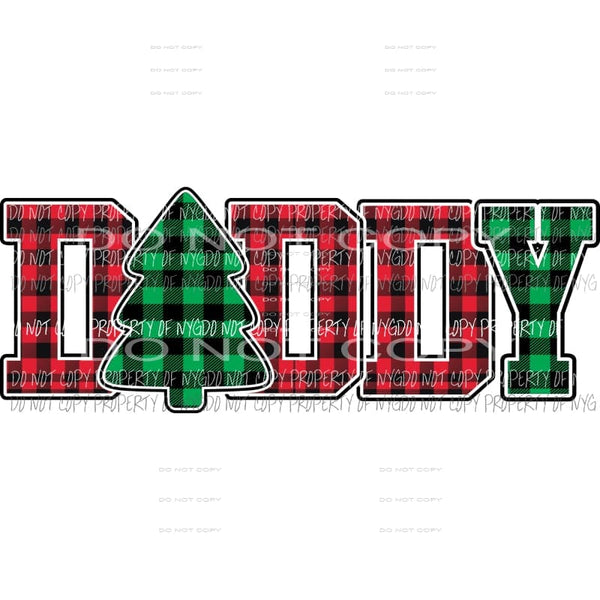 DADDY buffalo plaid Sublimation transfers Heat Transfer