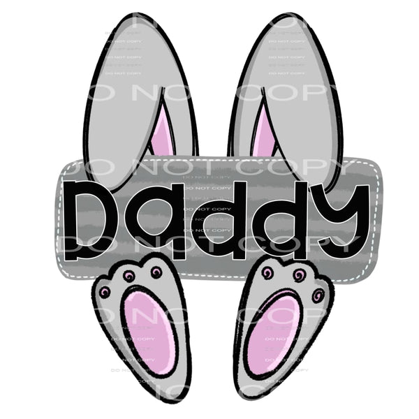 daddy bunny #4774 Sublimation transfers - Heat Transfer