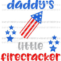 Daddys little firecracker Sublimation transfers Heat Transfer