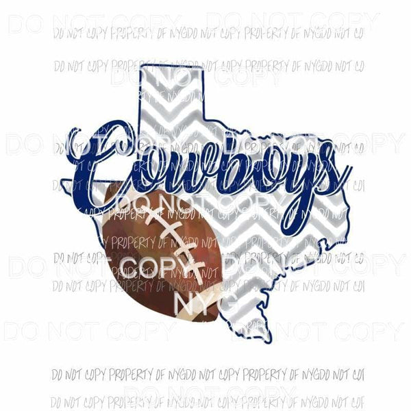 Dallas Cowboys football chevron state Sublimation transfers Heat Transfer