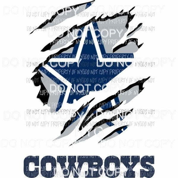 Dallas Cowboys ripped design Sublimation transfers Heat Transfer