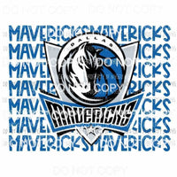 Dallas Mavericks stacked Sublimation transfers Heat Transfer