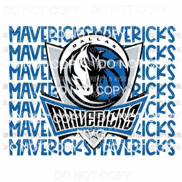 Dallas Mavericks stacked Sublimation transfers Heat Transfer