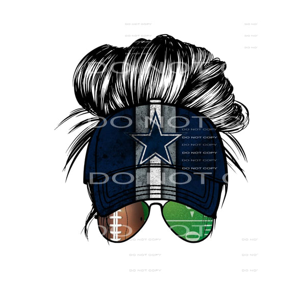 Dallas messy bun # 9061 Sublimation transfers - Heat 