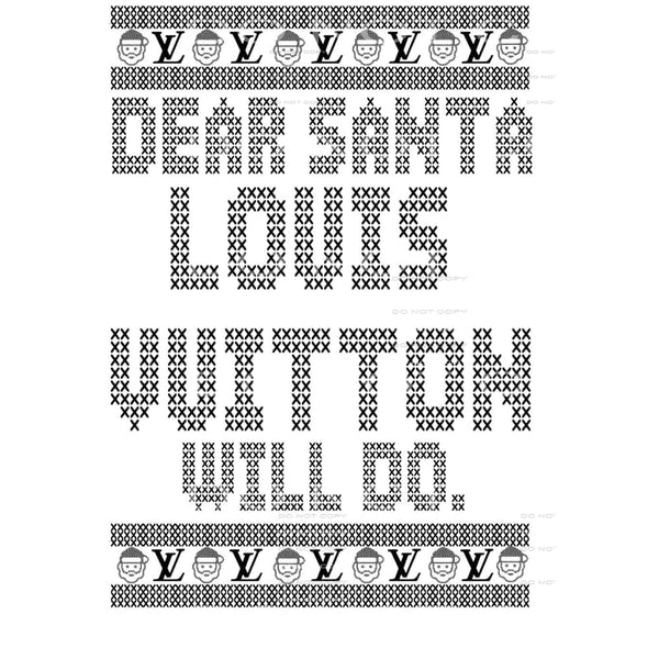 Dear Santa LV # 2287 Sublimation transfers - Heat Transfer