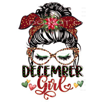 December girl #6177 Sublimation transfers - Heat Transfer