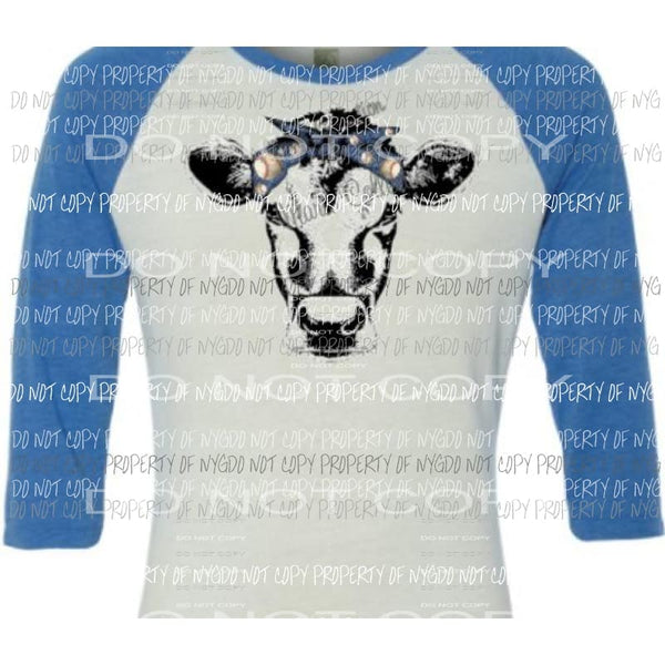 Denim Cow Baseball sublimation transfer Heat Transfer