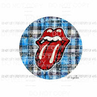 Denim Plaid Rolling stones Sublimation transfers Heat Transfer
