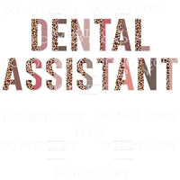 Dental Assistant Half Leopard Sublimation transfers - Heat 