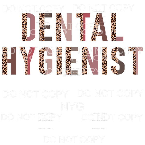 Dental Hygienist Half Leopard Sublimation transfers - Heat 