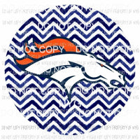 Denver Broncos #2 blue chevron circle Sublimation transfers Heat Transfer