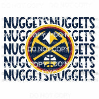 Denver Nuggets stacked Sublimation transfers Heat Transfer