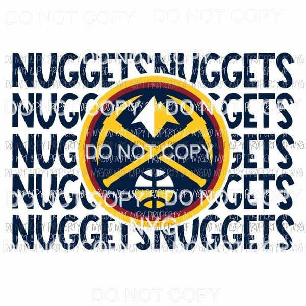 Denver Nuggets stacked Sublimation transfers Heat Transfer