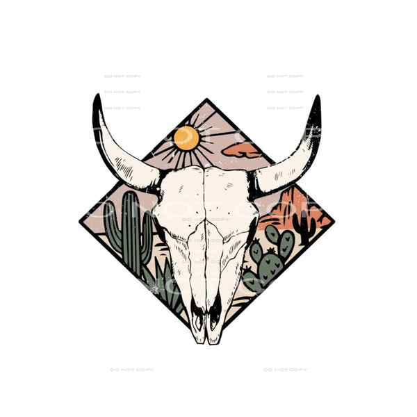 desert cow skull #6918 Sublimation transfers - Heat Transfer