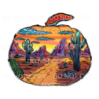 Desert Scene Pumpkin Fall #215 Sublimation transfers - Heat 