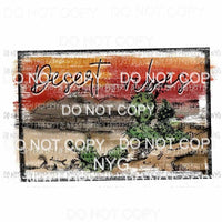 Desert Vibes cactus framed Sublimation transfers Heat Transfer