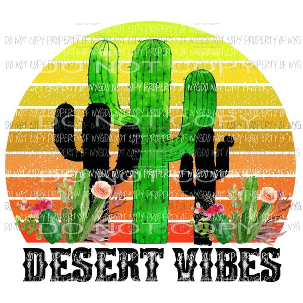 Desert Vibes Sunset Sublimation transfers Heat Transfer