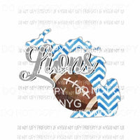 Detroit Lions football chevron state Sublimation transfers Heat Transfer