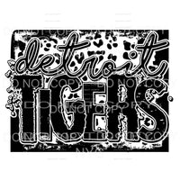 Detroit Tigers Baseball Black Leopard Sublimation transfers 