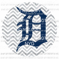 Detroit Tigers chevron circle Sublimation transfers Heat Transfer