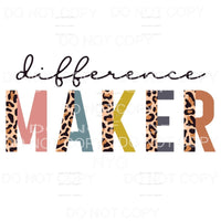 Difference Maker Half Leopard Sublimation transfers - Heat 