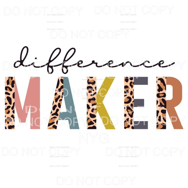 Difference Maker Half Leopard Sublimation transfers - Heat 