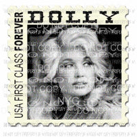 Dolly Parton Stamp Sublimation transfers Heat Transfer