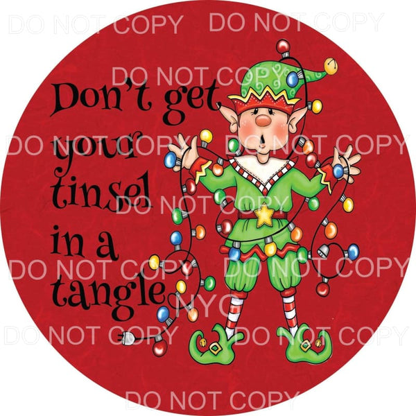 Don’t Get Your Tinsel In A Tangle Elf Christmas Lights Red 