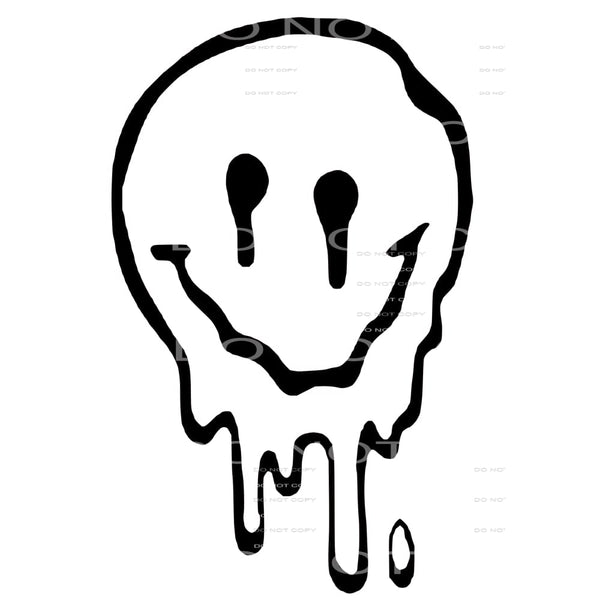 Drip Smile Face # 1122 Sublimation transfers - Heat Transfer