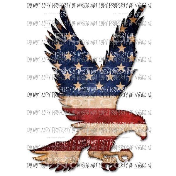 Eagle American Flag Sublimation transfers Heat Transfer